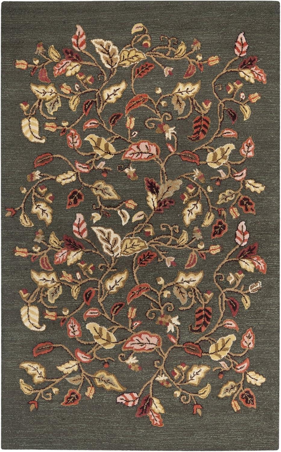 imageMartha Stewart x SAFAVIEH Area Rug Collection 8 x 10 Persimmon Red Handmade Wool amp Viscose Ideal for Living Room Bedroom Office Dining Space MSR3611AFrancesca Black