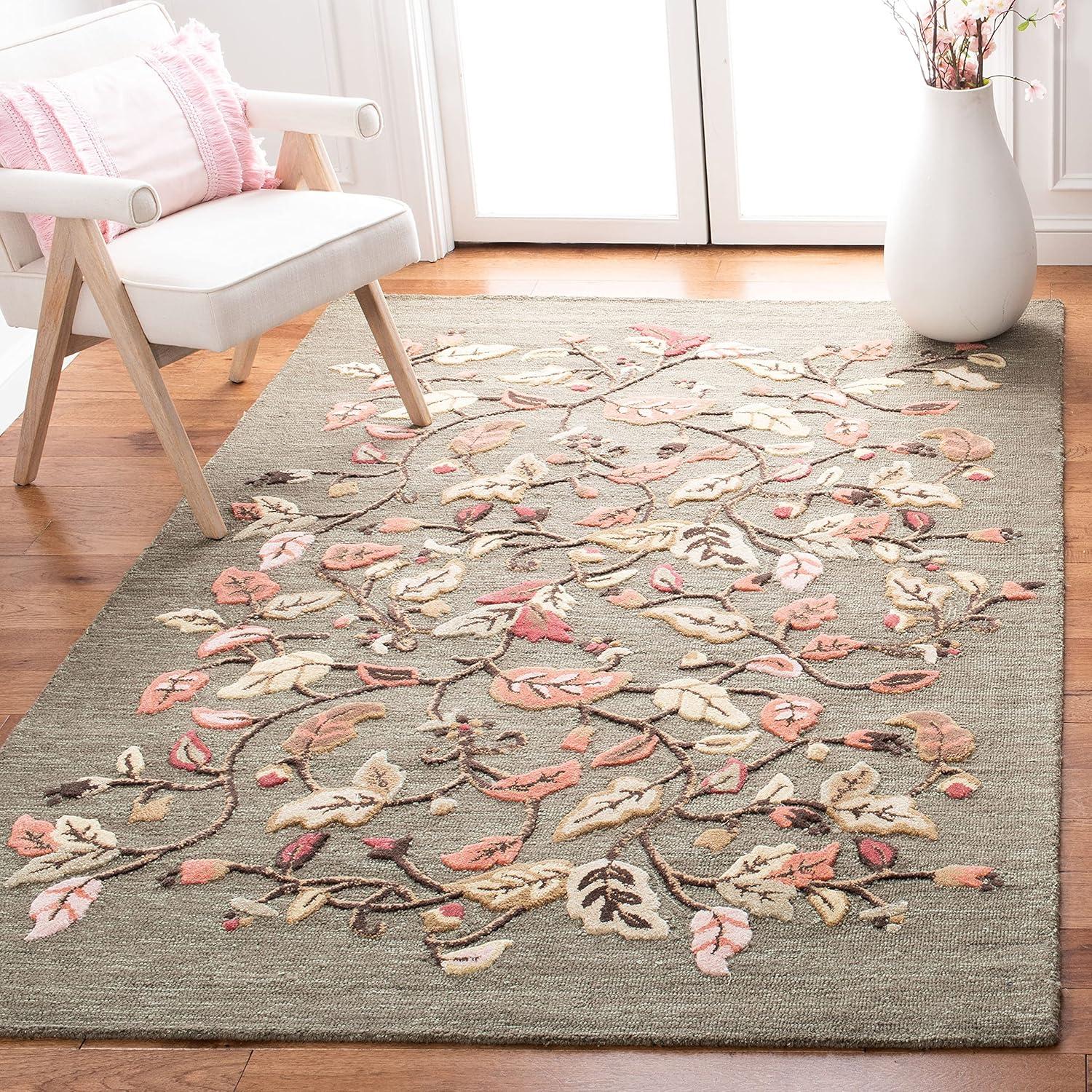 imageMartha Stewart x SAFAVIEH Area Rug Collection 8 x 10 Persimmon Red Handmade Wool amp Viscose Ideal for Living Room Bedroom Office Dining Space MSR3611AFrancesca Black