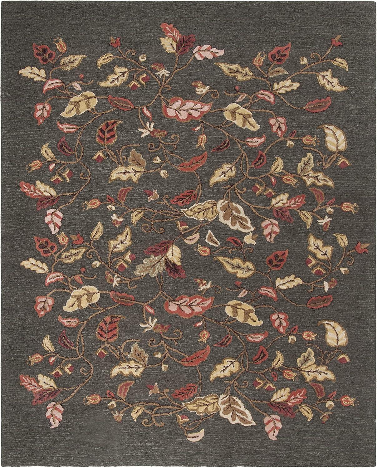 imageMartha Stewart x SAFAVIEH Area Rug Collection 8 x 10 Persimmon Red Handmade Wool amp Viscose Ideal for Living Room Bedroom Office Dining Space MSR3611AFrancesca Black