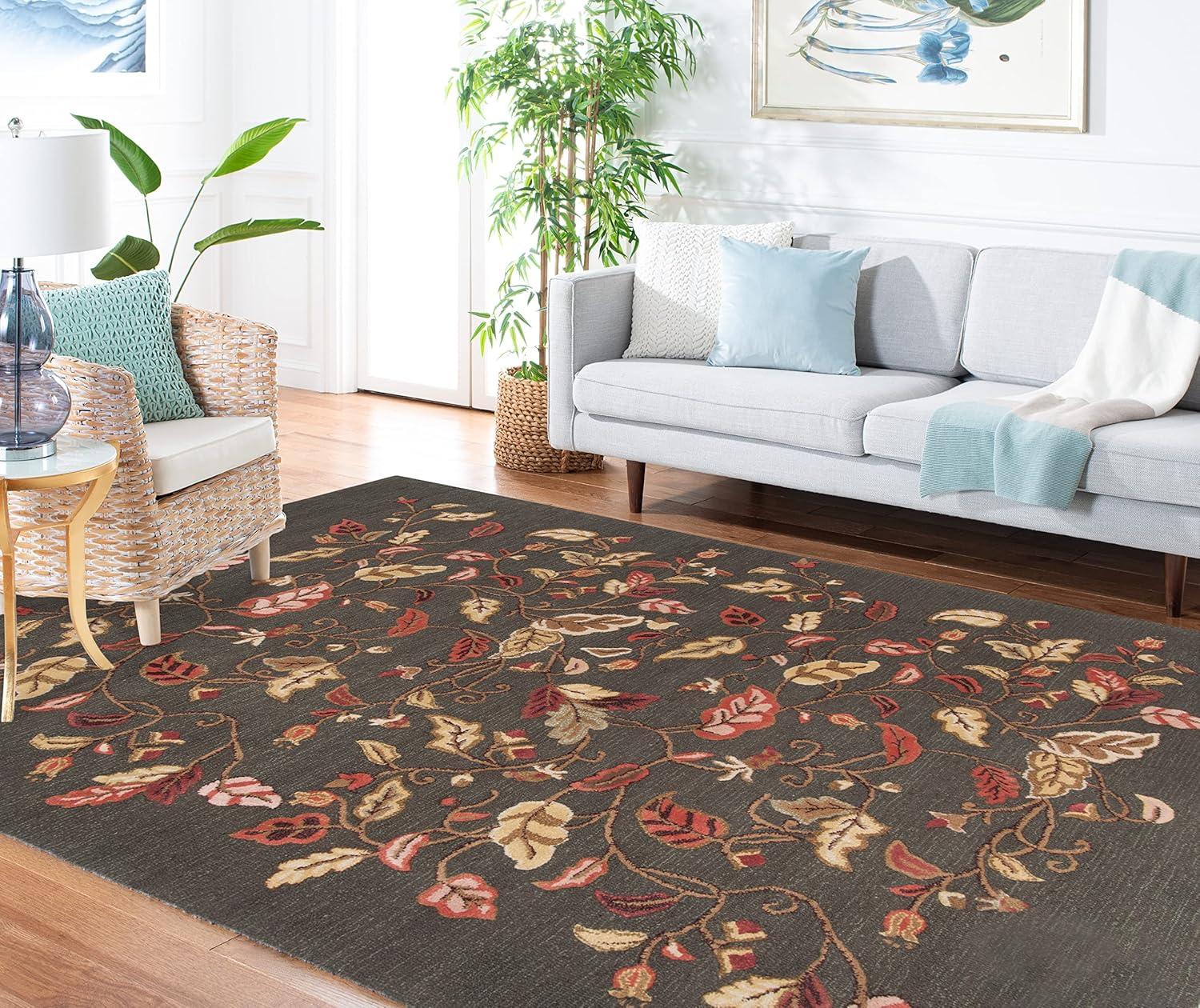 imageMartha Stewart x SAFAVIEH Area Rug Collection 8 x 10 Persimmon Red Handmade Wool amp Viscose Ideal for Living Room Bedroom Office Dining Space MSR3611AFrancesca Black