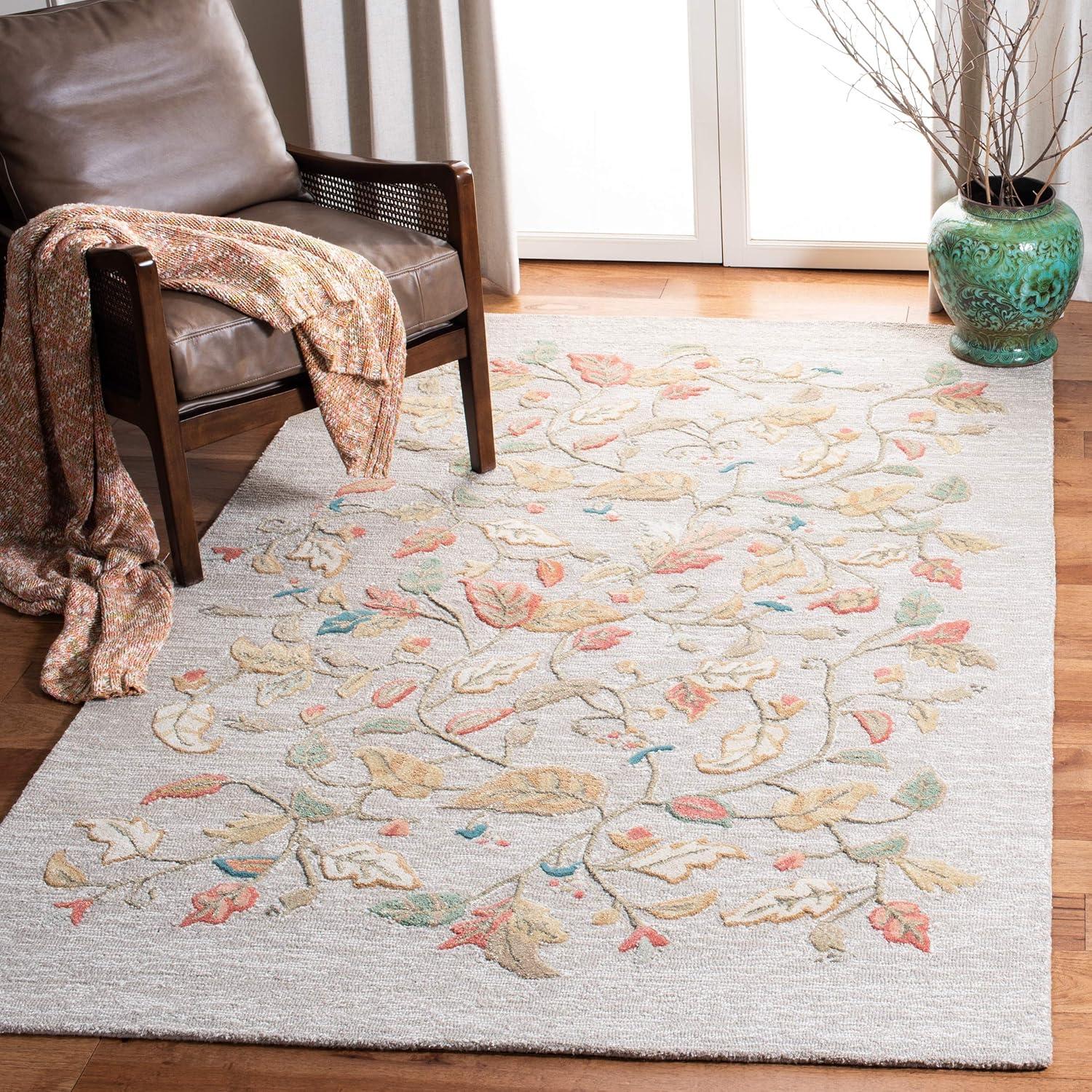 imageMartha Stewart x SAFAVIEH Area Rug Collection 8 x 10 Persimmon Red Handmade Wool amp Viscose Ideal for Living Room Bedroom Office Dining Space MSR3611APersimmon Red