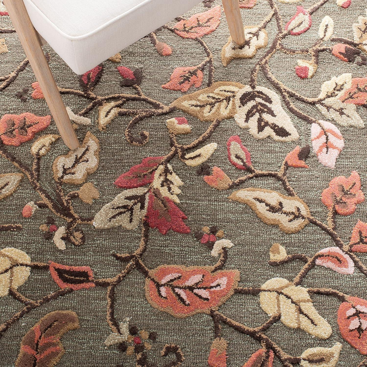 imageMartha Stewart x SAFAVIEH Area Rug Collection 8 x 10 Persimmon Red Handmade Wool amp Viscose Ideal for Living Room Bedroom Office Dining Space MSR3611AFrancesca Black