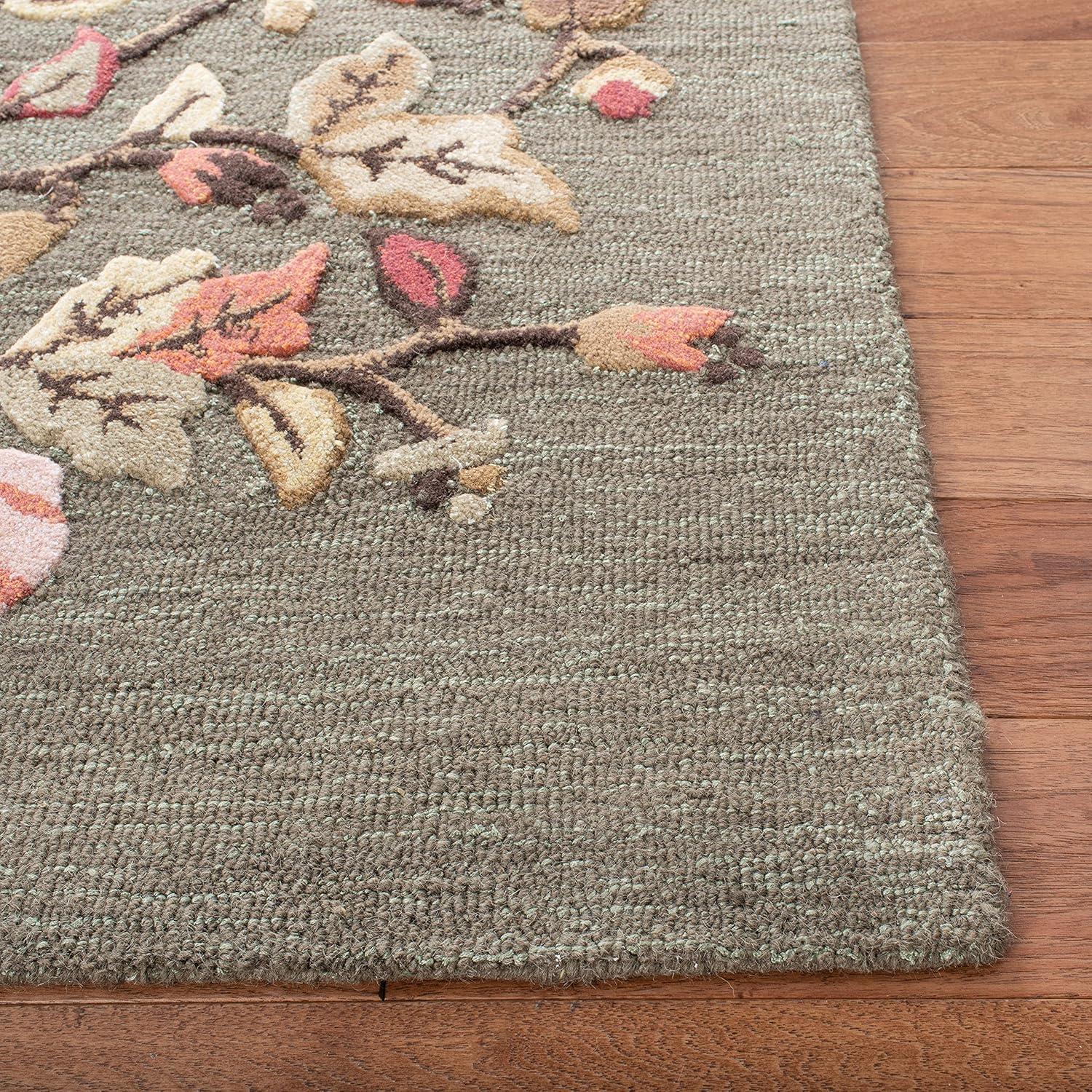 imageMartha Stewart x SAFAVIEH Area Rug Collection 8 x 10 Persimmon Red Handmade Wool amp Viscose Ideal for Living Room Bedroom Office Dining Space MSR3611AFrancesca Black