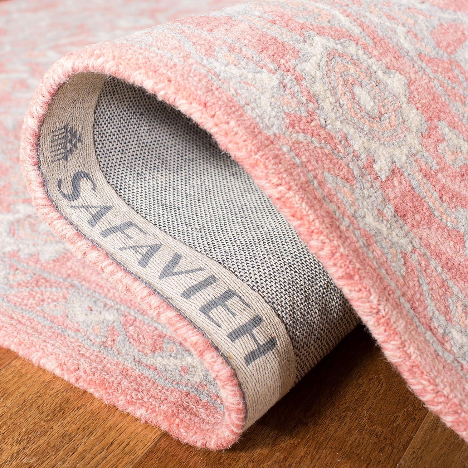 imageMartha Stewart x SAFAVIEH Area Rug Collection 8 x 10 Persimmon Red Handmade Wool amp Viscose Ideal for Living Room Bedroom Office Dining Space MSR3611AFrancesca Black