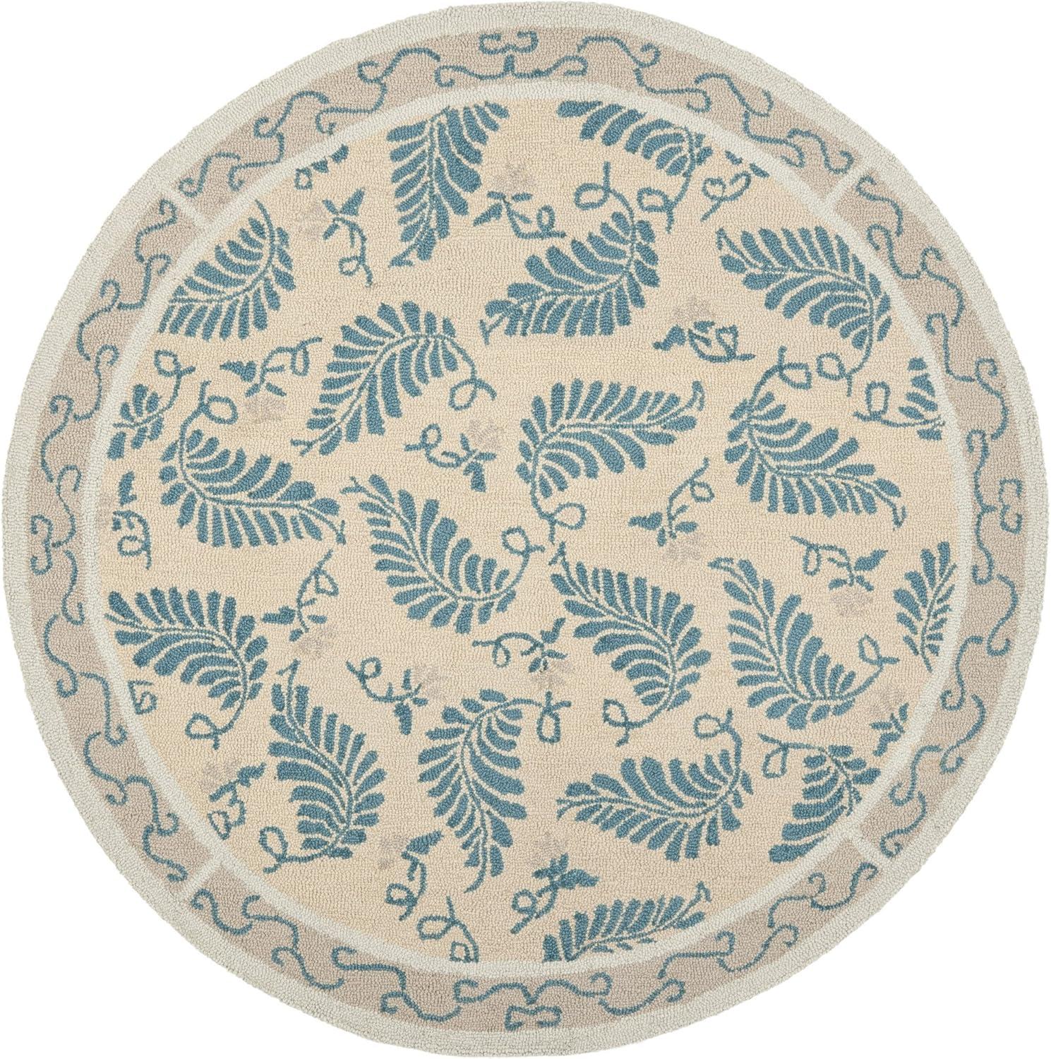 imageMartha Stewart x SAFAVIEH Area Rug Collection 8 x 10 Plumage Blue Handmade Wool Ideal for Living Room Bedroom Office Dining Space MSR3753APlumage Blue
