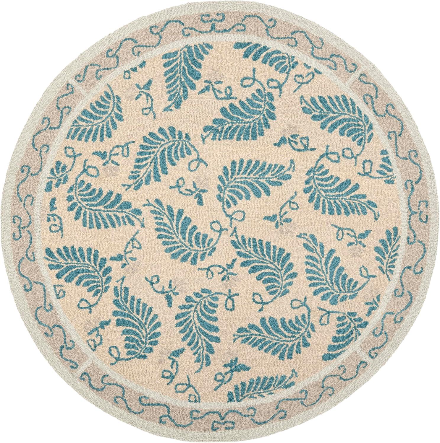 imageMartha Stewart x SAFAVIEH Area Rug Collection 8 x 10 Plumage Blue Handmade Wool Ideal for Living Room Bedroom Office Dining Space MSR3753APlumage Blue