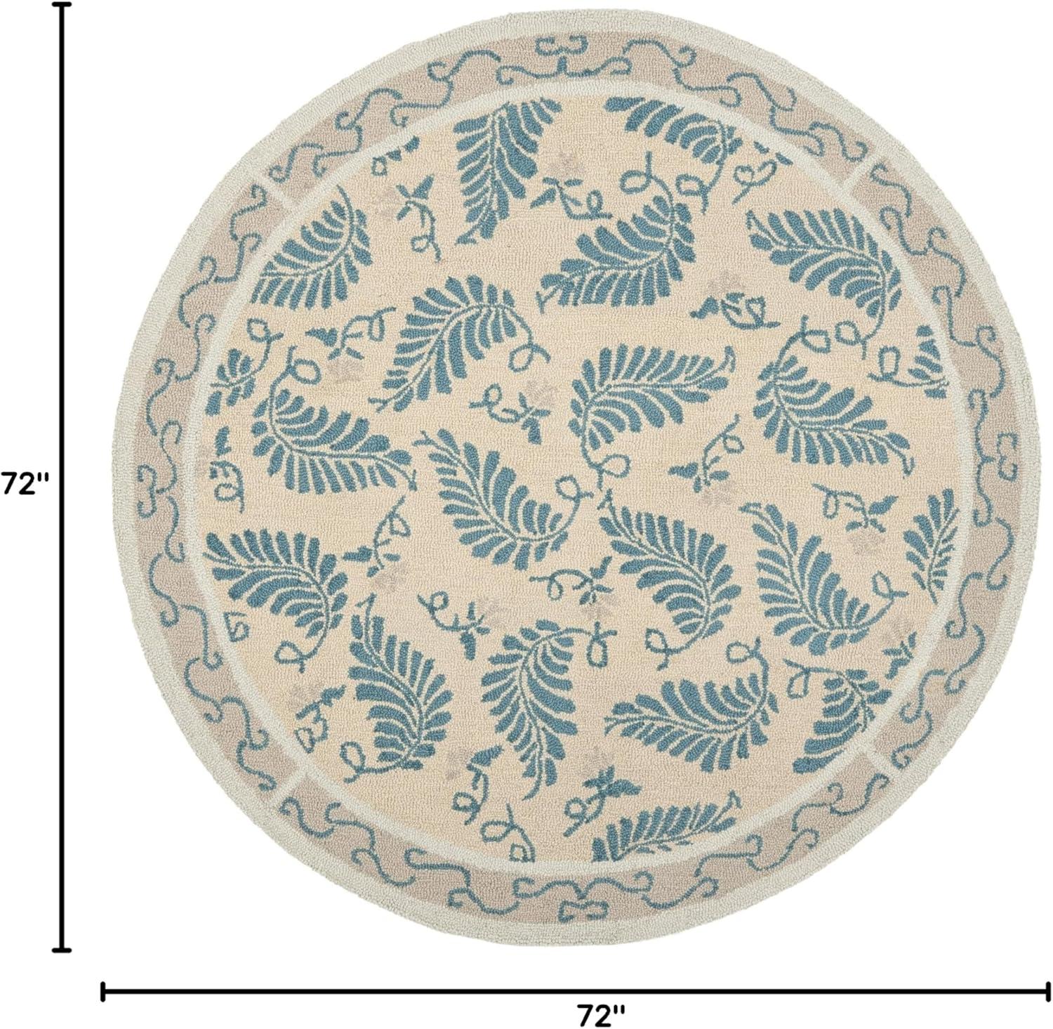 imageMartha Stewart x SAFAVIEH Area Rug Collection 8 x 10 Plumage Blue Handmade Wool Ideal for Living Room Bedroom Office Dining Space MSR3753APlumage Blue