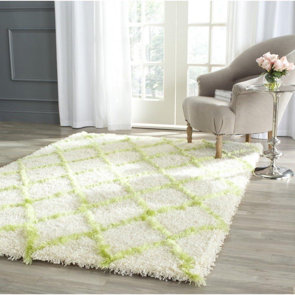 imageMartha Stewart x SAFAVIEH Area Rug Collection 8 x 10 Plumage Blue Handmade Wool Ideal for Living Room Bedroom Office Dining Space MSR3753ASaffron Red
