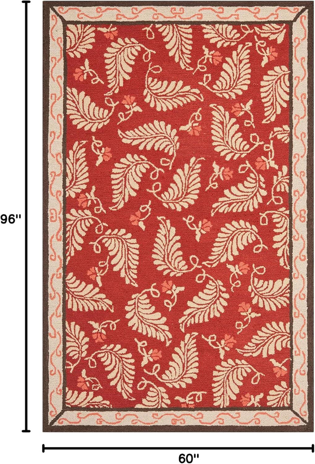imageMartha Stewart x SAFAVIEH Area Rug Collection 8 x 10 Plumage Blue Handmade Wool Ideal for Living Room Bedroom Office Dining Space MSR3753ASaffron Red