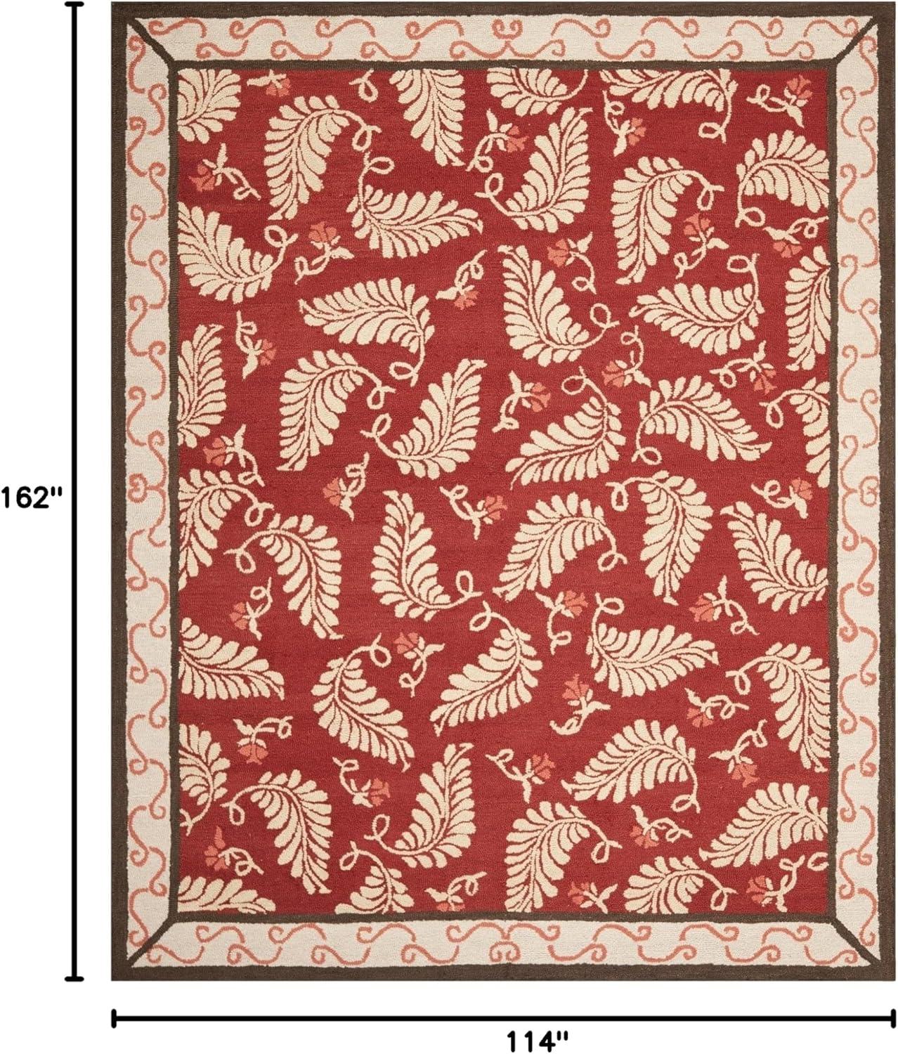 imageMartha Stewart x SAFAVIEH Area Rug Collection 8 x 10 Plumage Blue Handmade Wool Ideal for Living Room Bedroom Office Dining Space MSR3753ASaffron Red