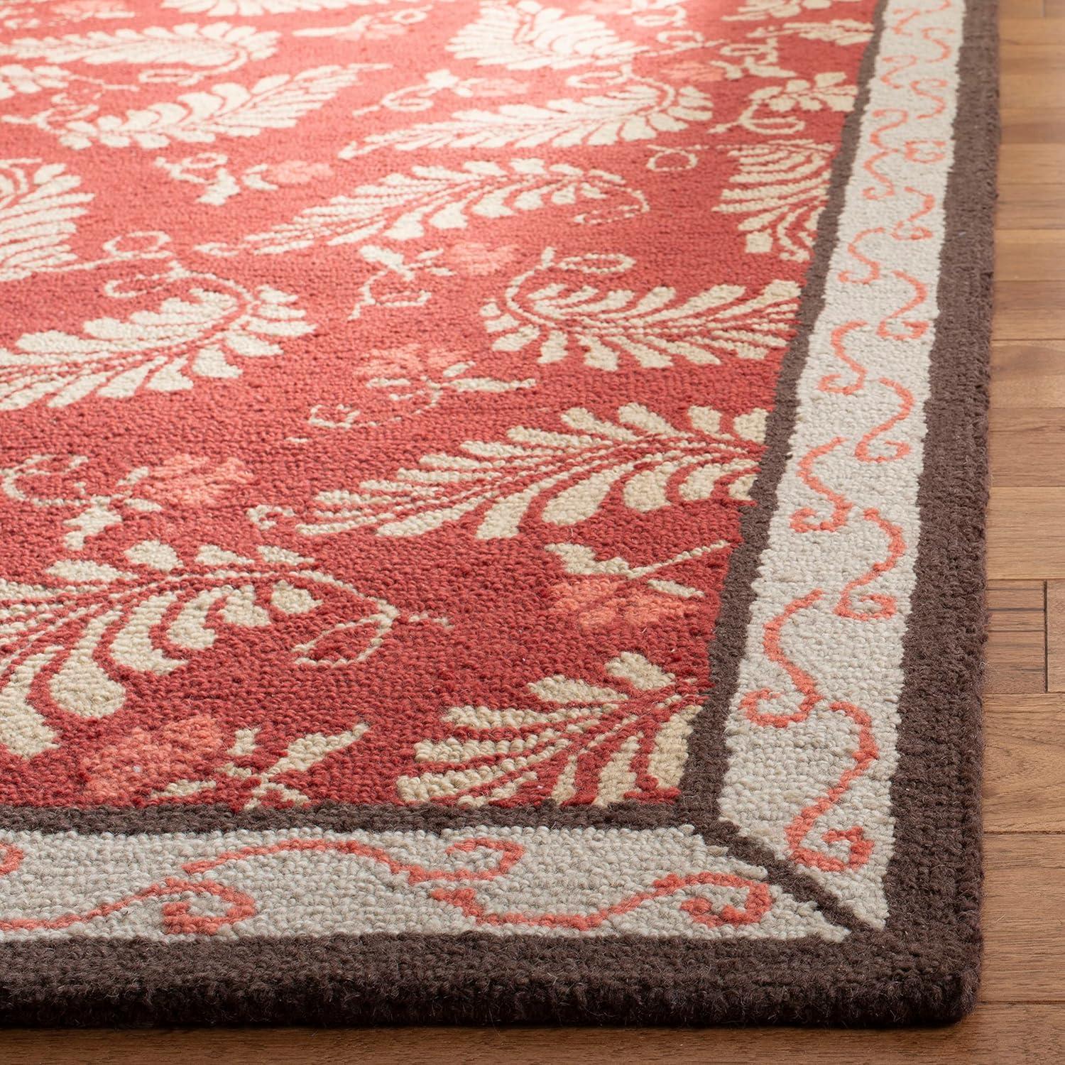 imageMartha Stewart x SAFAVIEH Area Rug Collection 8 x 10 Plumage Blue Handmade Wool Ideal for Living Room Bedroom Office Dining Space MSR3753ASaffron Red