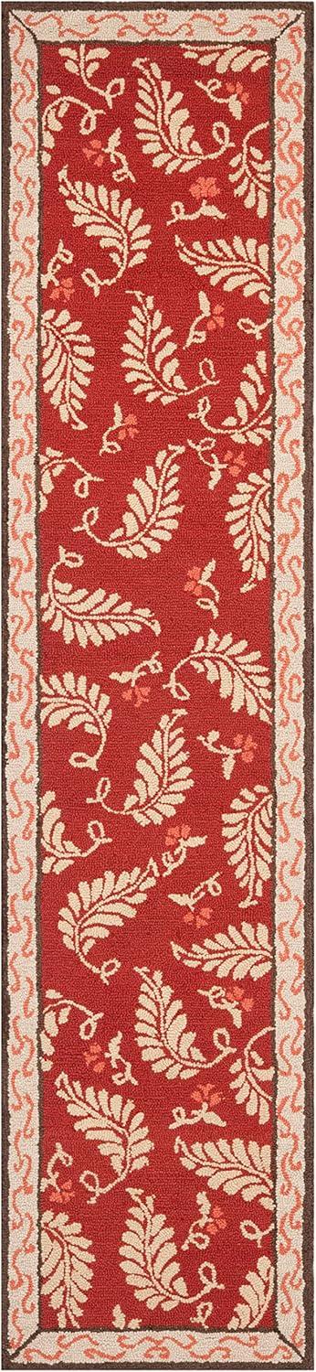 imageMartha Stewart x SAFAVIEH Area Rug Collection 8 x 10 Plumage Blue Handmade Wool Ideal for Living Room Bedroom Office Dining Space MSR3753ASaffron Red