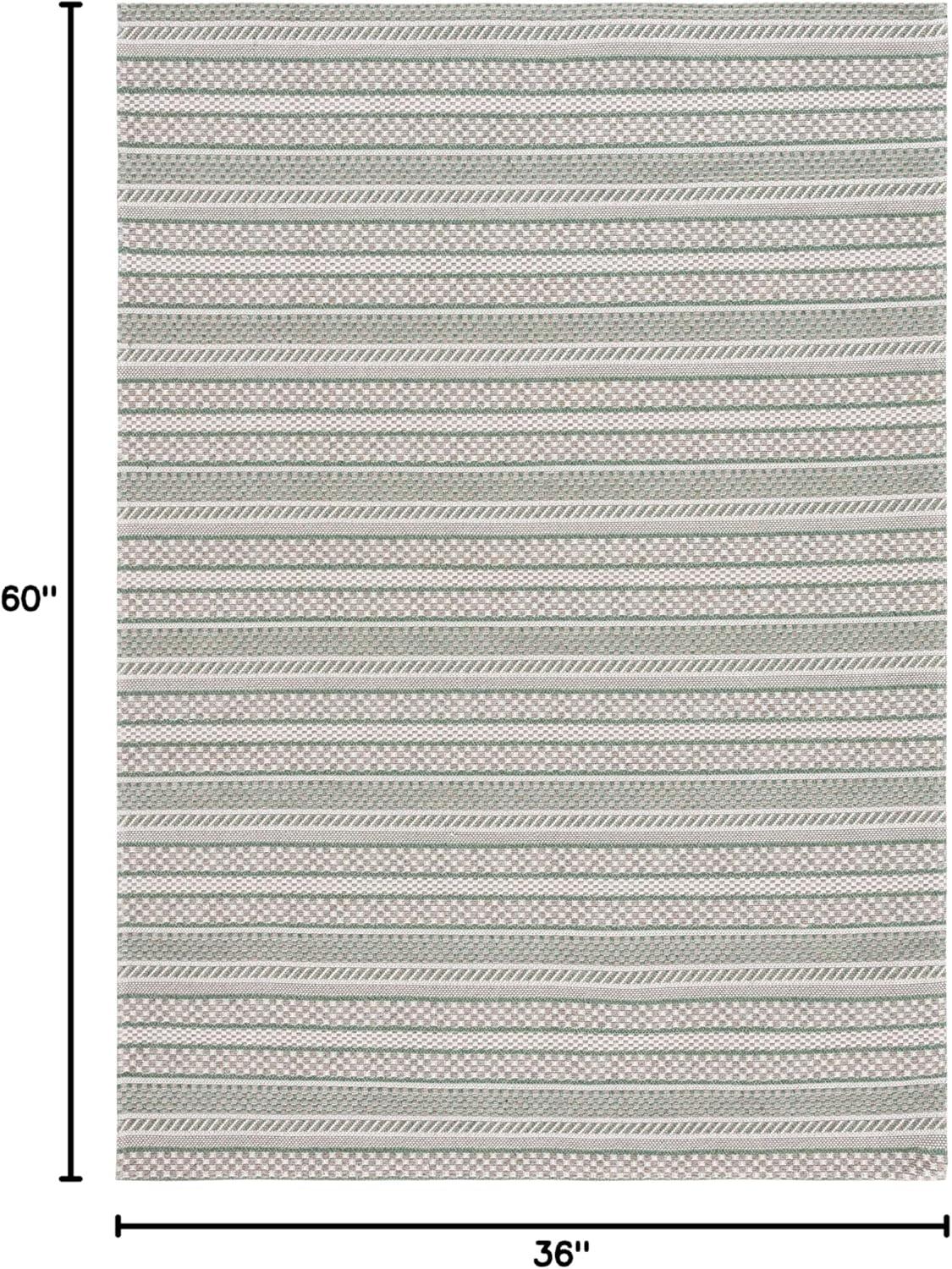imageMartha Stewart x SAFAVIEH Area Rug Collection 8 x 10 Taupe amp Beige Cotton Ideal for Living Room Bedroom Office Dining Space MSR412EGreenIvory