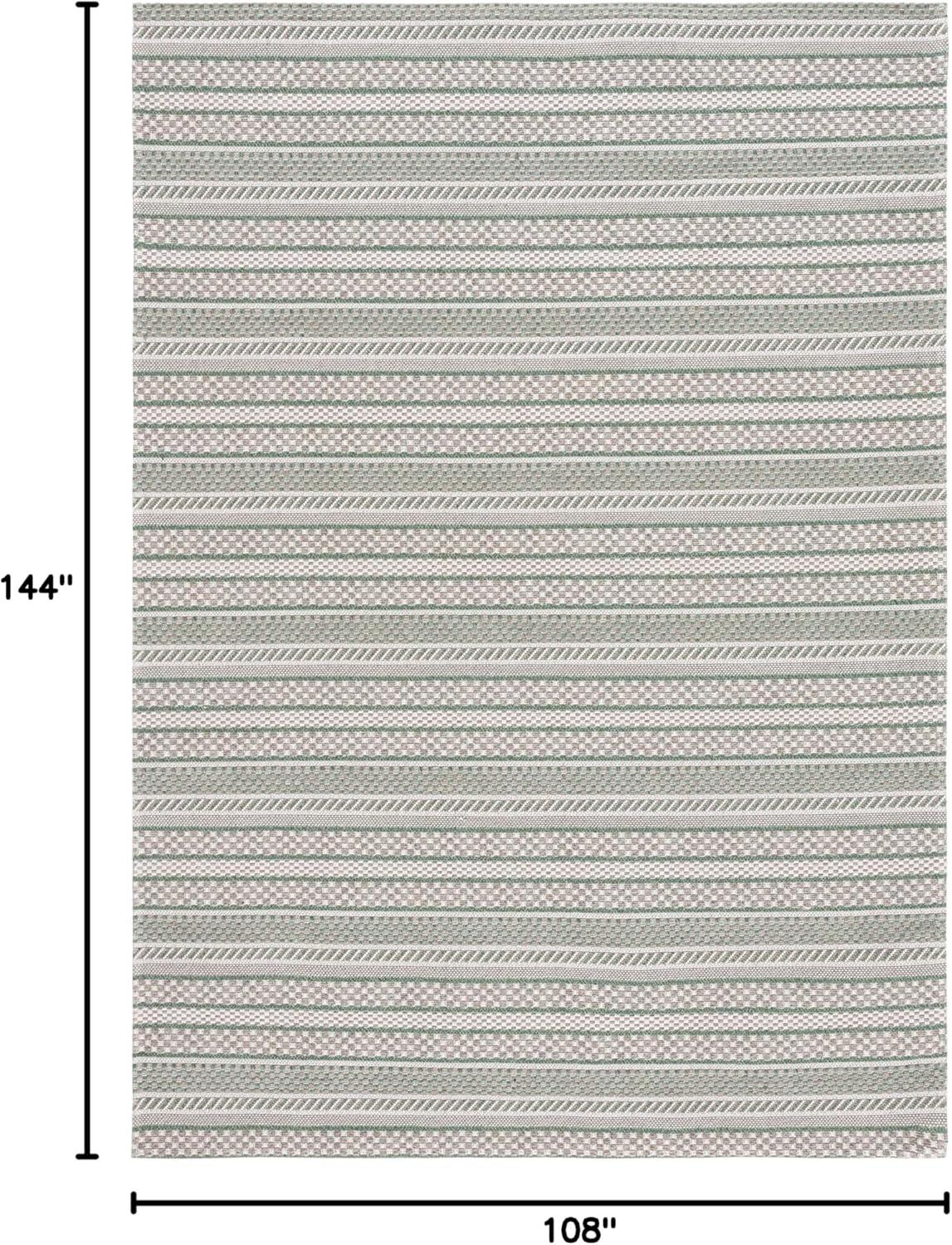 imageMartha Stewart x SAFAVIEH Area Rug Collection 8 x 10 Taupe amp Beige Cotton Ideal for Living Room Bedroom Office Dining Space MSR412EGreenIvory