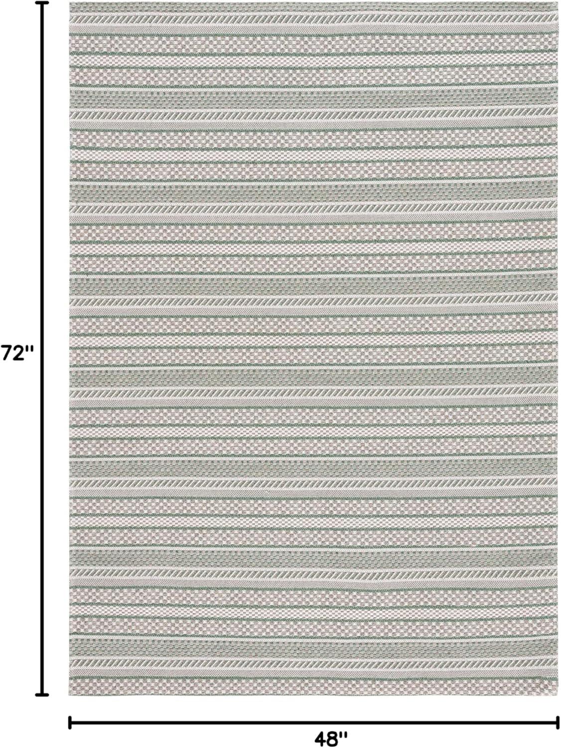imageMartha Stewart x SAFAVIEH Area Rug Collection 8 x 10 Taupe amp Beige Cotton Ideal for Living Room Bedroom Office Dining Space MSR412EGreenIvory