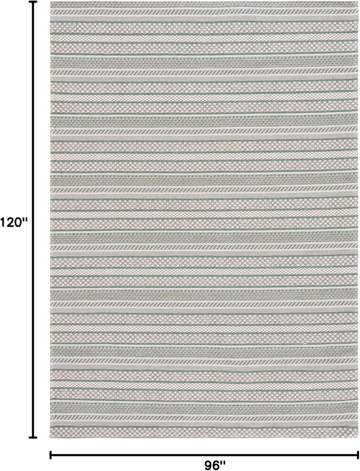 imageMartha Stewart x SAFAVIEH Area Rug Collection 8 x 10 Taupe amp Beige Cotton Ideal for Living Room Bedroom Office Dining Space MSR412EGreenIvory