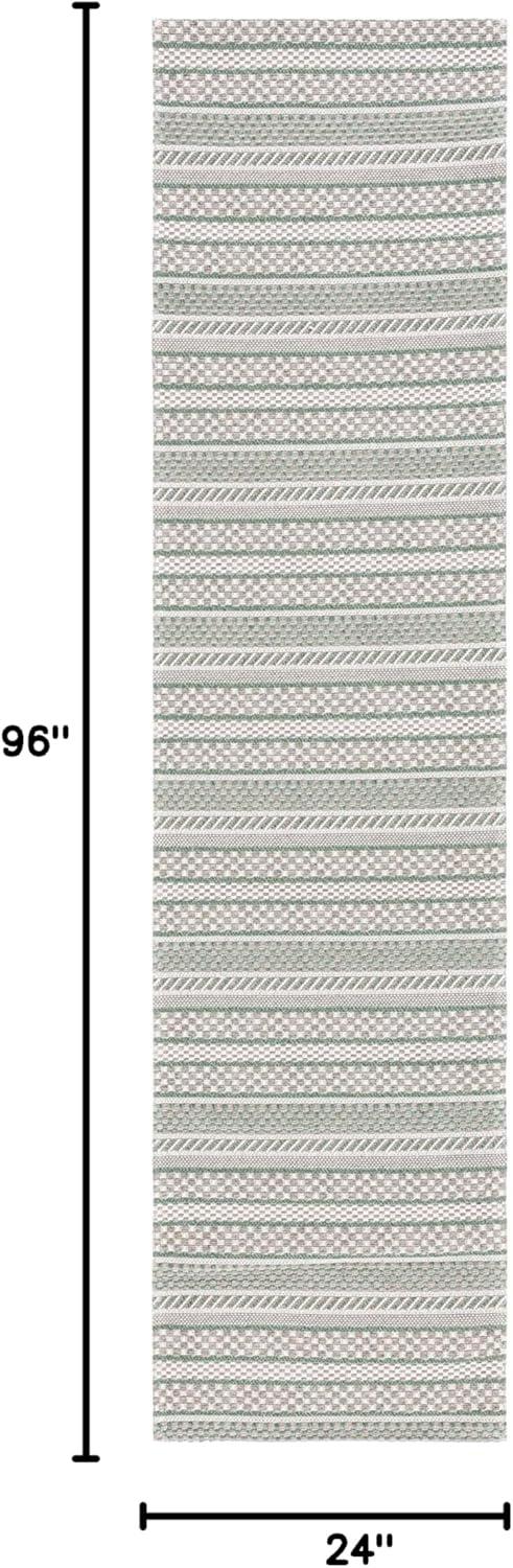 imageMartha Stewart x SAFAVIEH Area Rug Collection 8 x 10 Taupe amp Beige Cotton Ideal for Living Room Bedroom Office Dining Space MSR412EGreenIvory