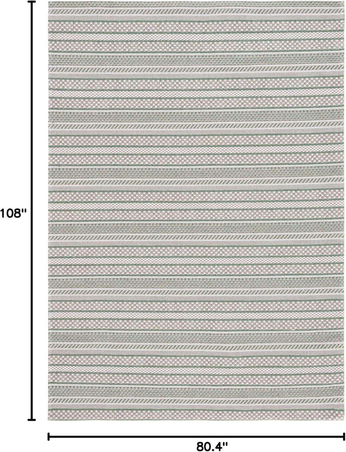 imageMartha Stewart x SAFAVIEH Area Rug Collection 8 x 10 Taupe amp Beige Cotton Ideal for Living Room Bedroom Office Dining Space MSR412EGreenIvory