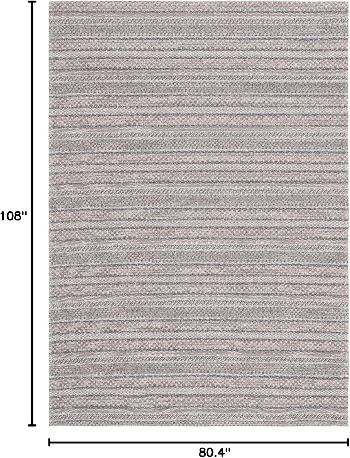 imageMartha Stewart x SAFAVIEH Area Rug Collection 8 x 10 Taupe amp Beige Cotton Ideal for Living Room Bedroom Office Dining Space MSR412EGreyTaupe