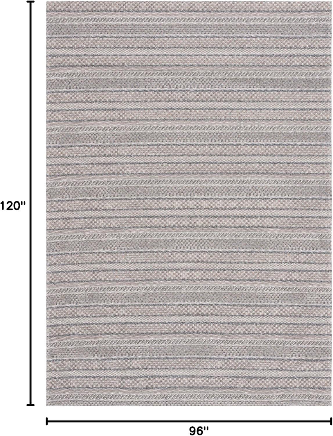 imageMartha Stewart x SAFAVIEH Area Rug Collection 8 x 10 Taupe amp Beige Cotton Ideal for Living Room Bedroom Office Dining Space MSR412EGreyTaupe