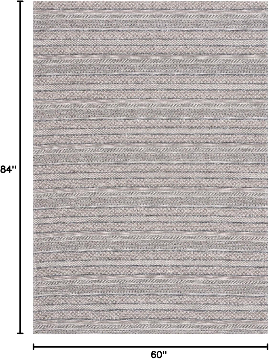 imageMartha Stewart x SAFAVIEH Area Rug Collection 8 x 10 Taupe amp Beige Cotton Ideal for Living Room Bedroom Office Dining Space MSR412EGreyTaupe