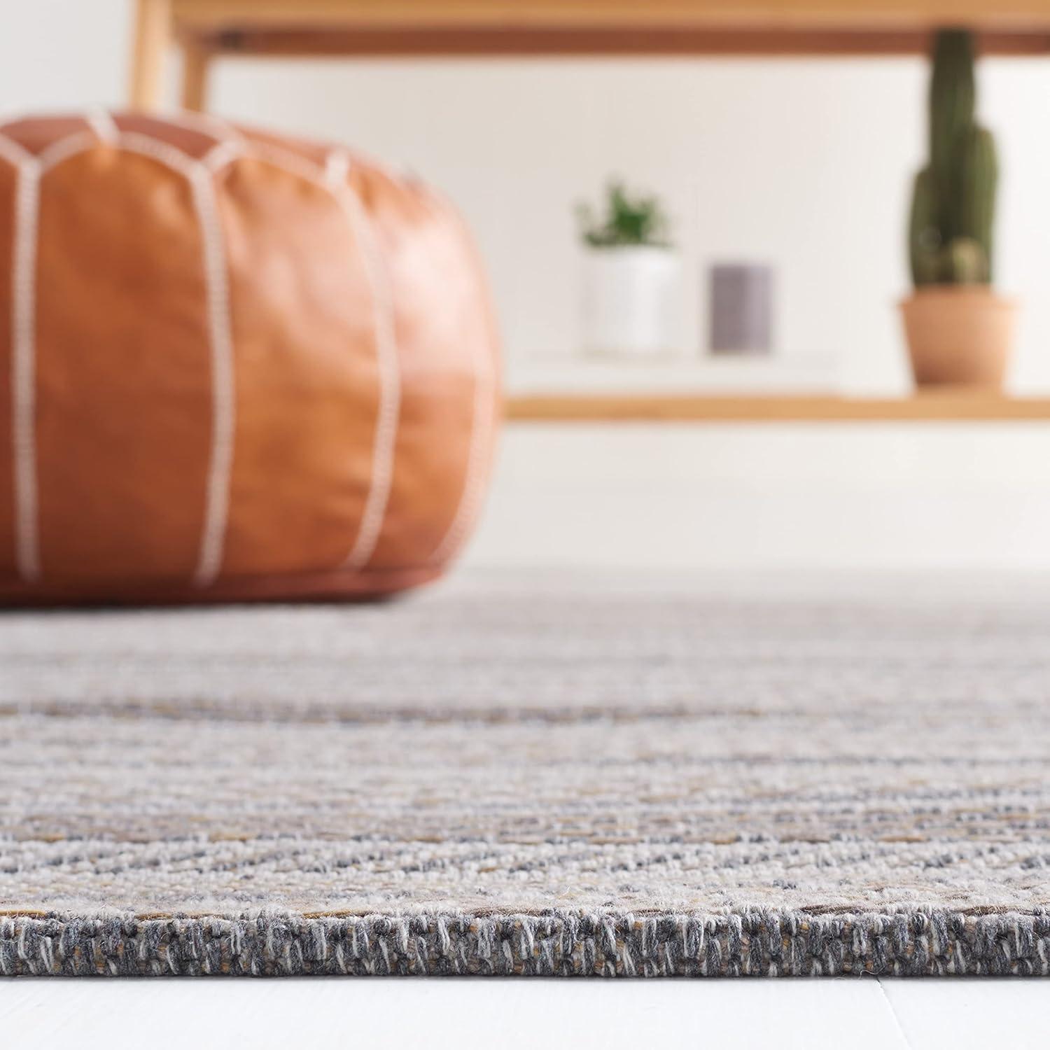 imageMartha Stewart x SAFAVIEH Area Rug Collection 8 x 10 Taupe amp Beige Cotton Ideal for Living Room Bedroom Office Dining Space MSR412EGreyTaupe