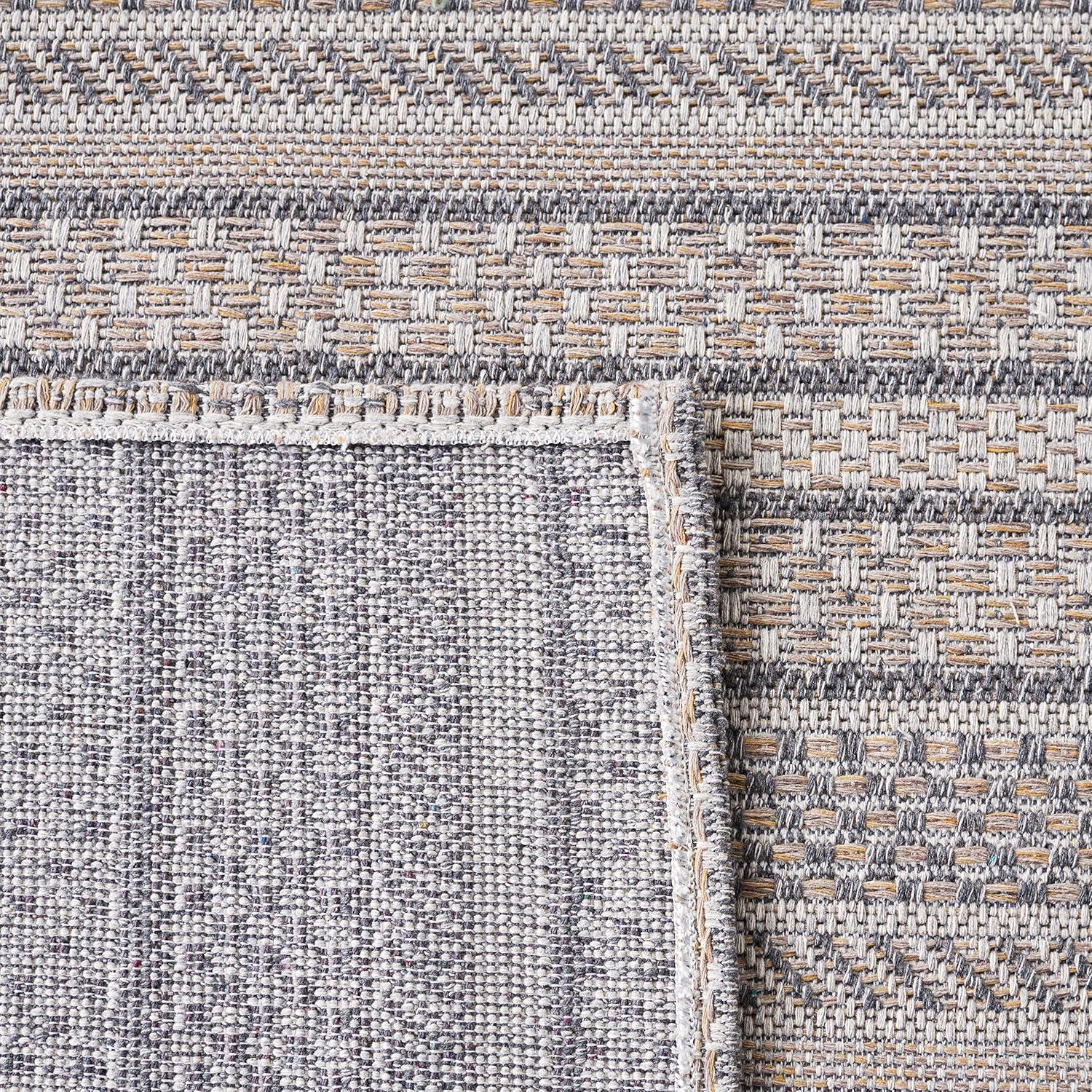 imageMartha Stewart x SAFAVIEH Area Rug Collection 8 x 10 Taupe amp Beige Cotton Ideal for Living Room Bedroom Office Dining Space MSR412EGreyTaupe