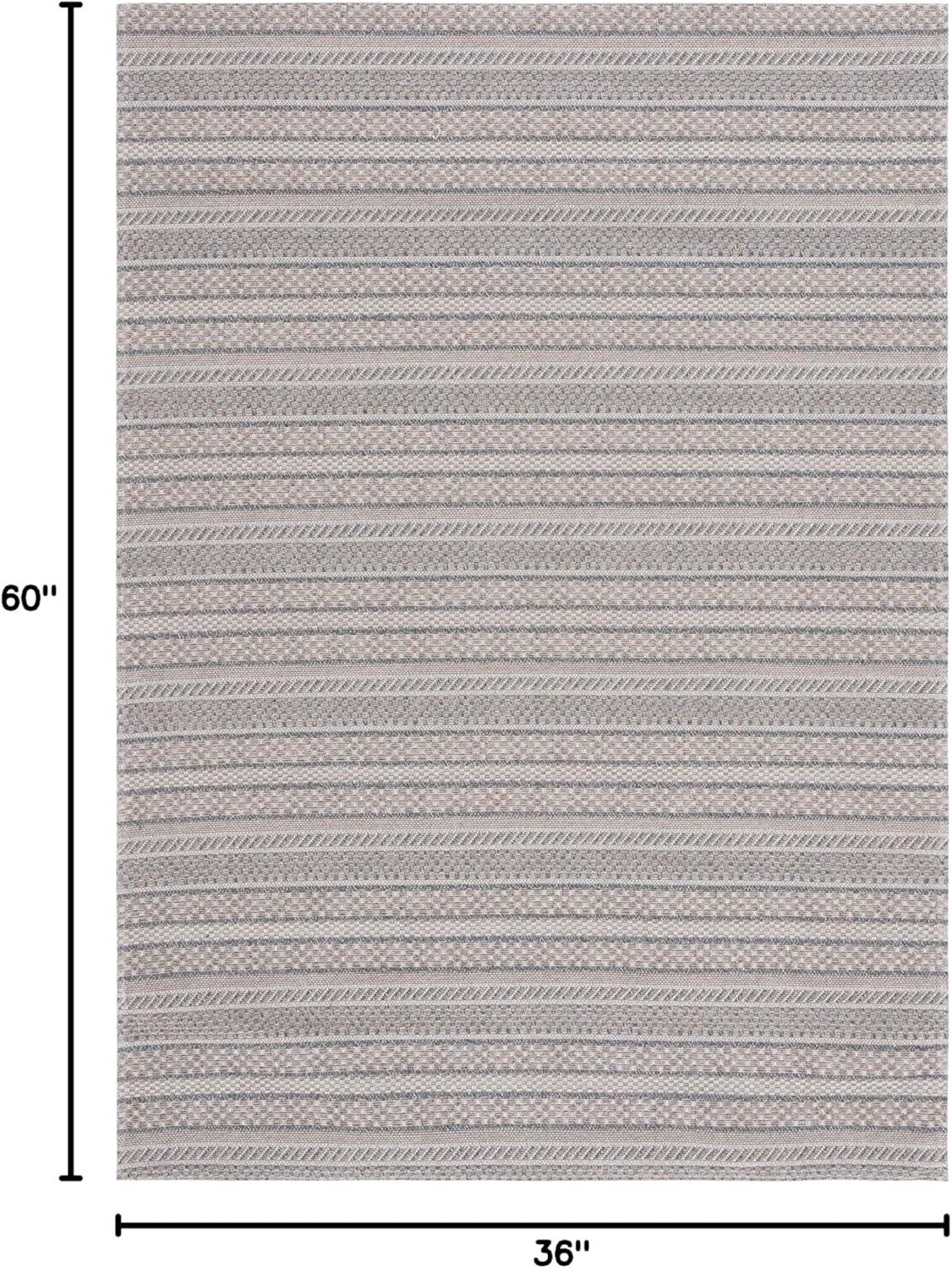 imageMartha Stewart x SAFAVIEH Area Rug Collection 8 x 10 Taupe amp Beige Cotton Ideal for Living Room Bedroom Office Dining Space MSR412EGreyTaupe