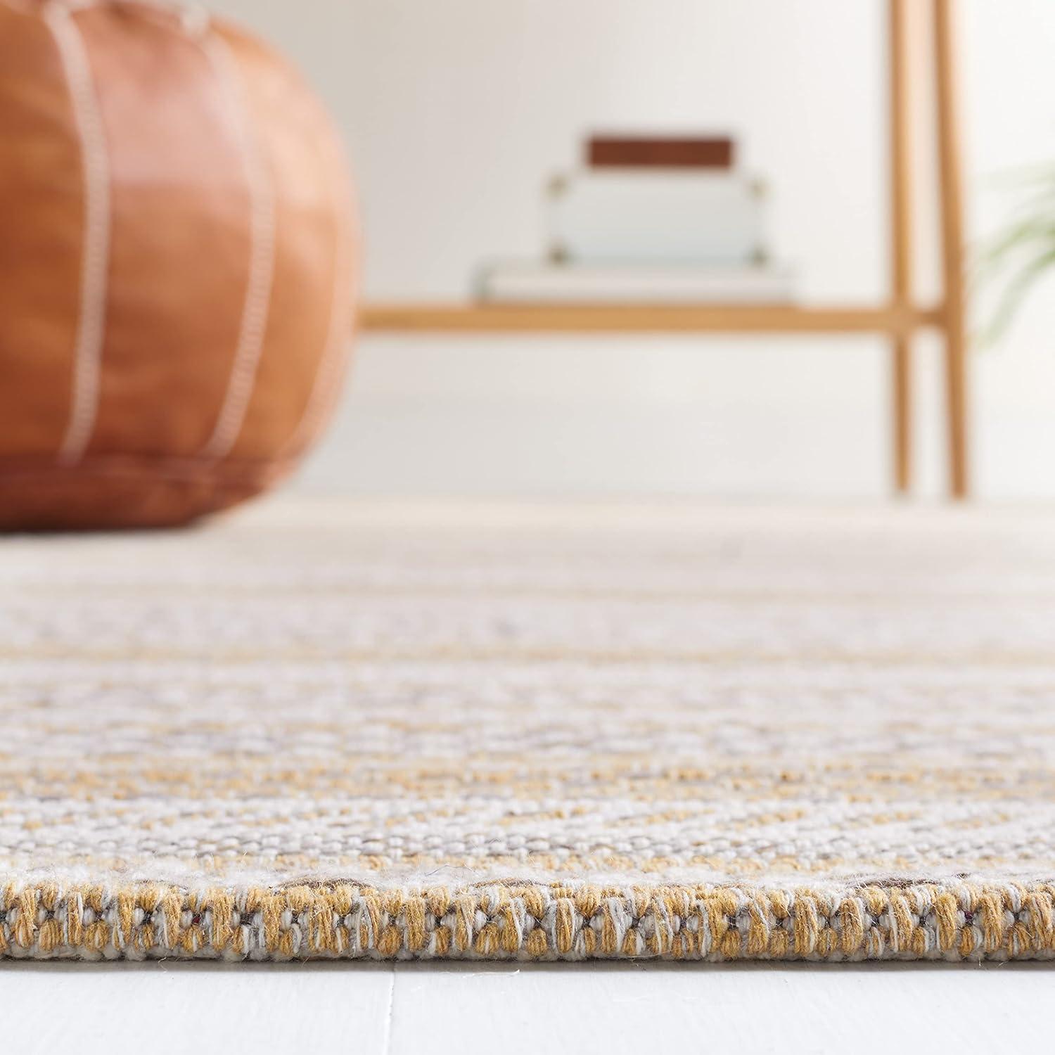 imageMartha Stewart x SAFAVIEH Area Rug Collection 8 x 10 Taupe amp Beige Cotton Ideal for Living Room Bedroom Office Dining Space MSR412ETaupeBeige