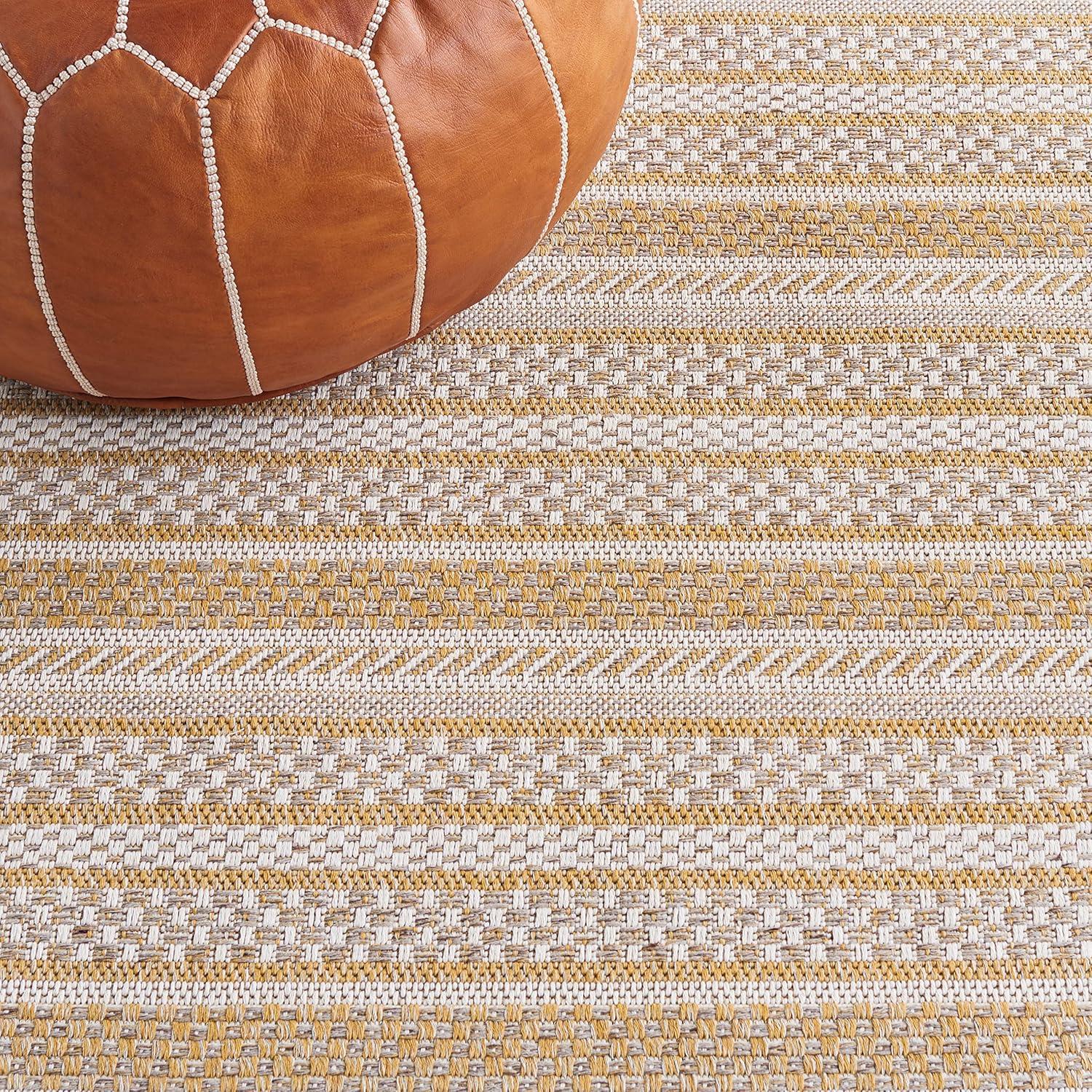 imageMartha Stewart x SAFAVIEH Area Rug Collection 8 x 10 Taupe amp Beige Cotton Ideal for Living Room Bedroom Office Dining Space MSR412ETaupeBeige