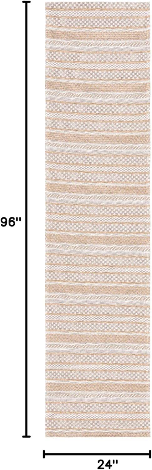 imageMartha Stewart x SAFAVIEH Area Rug Collection 8 x 10 Taupe amp Beige Cotton Ideal for Living Room Bedroom Office Dining Space MSR412ETaupeBeige