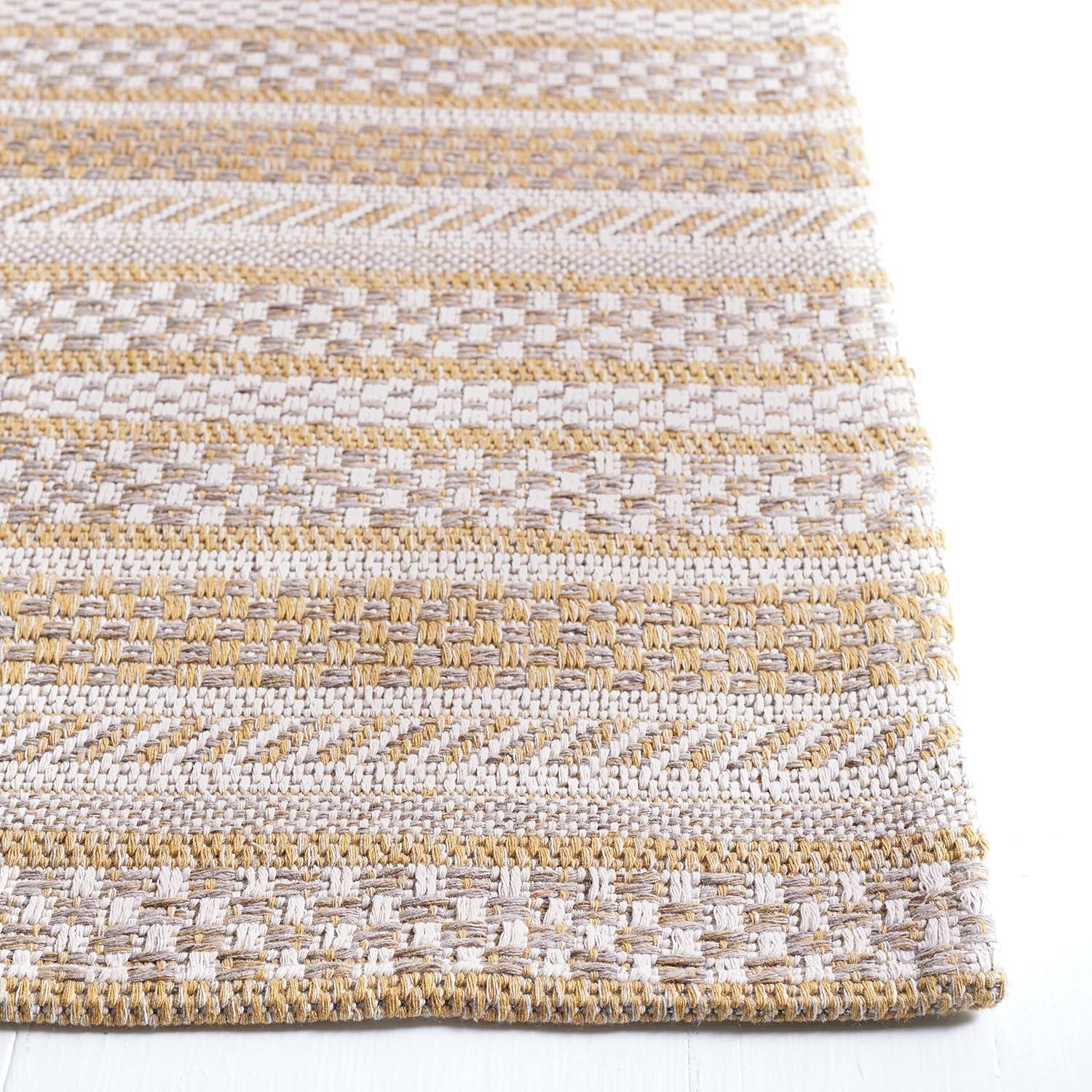 imageMartha Stewart x SAFAVIEH Area Rug Collection 8 x 10 Taupe amp Beige Cotton Ideal for Living Room Bedroom Office Dining Space MSR412ETaupeBeige