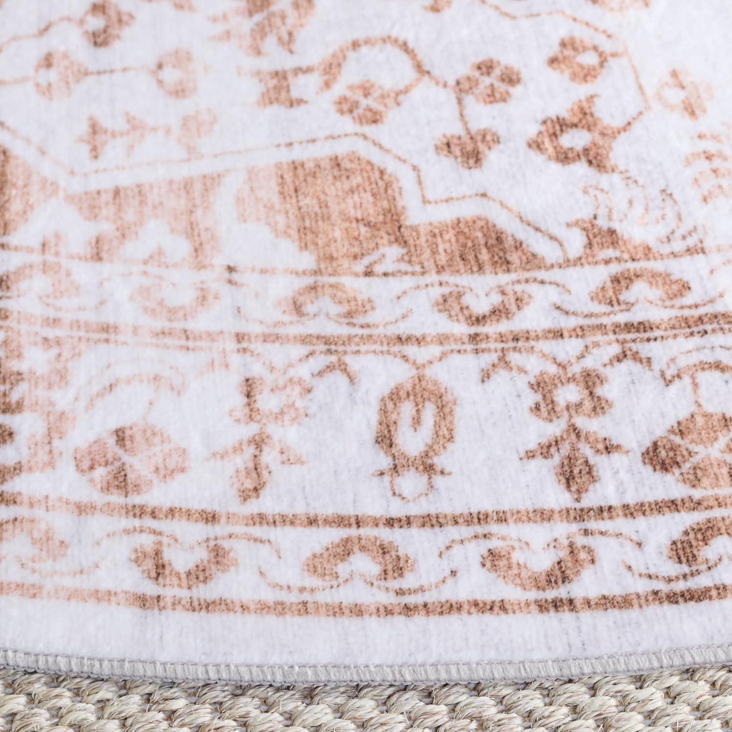 imageMartha Stewart x SAFAVIEH Machine Washable Area Rug Collection 5 x 8 Beige amp Gold Slip Resistant amp Easy Cleaning Ideal for Ideal for Living Room Bedroom Dining Space MSRW127BBeigeGold