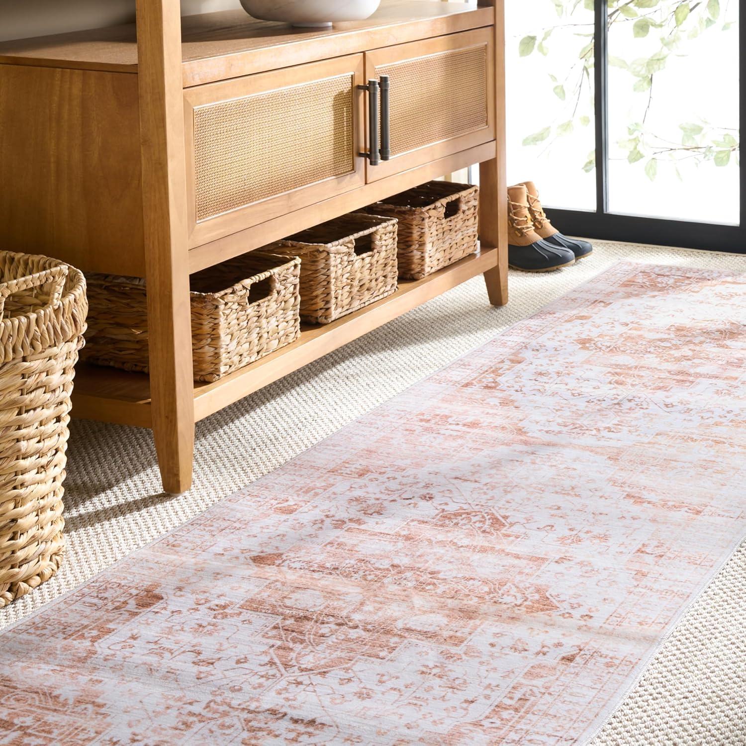 imageMartha Stewart x SAFAVIEH Machine Washable Area Rug Collection 5 x 8 Beige amp Gold Slip Resistant amp Easy Cleaning Ideal for Ideal for Living Room Bedroom Dining Space MSRW127BBeigeGold