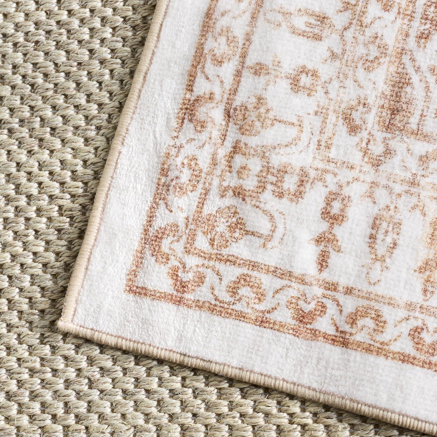 imageMartha Stewart x SAFAVIEH Machine Washable Area Rug Collection 5 x 8 Beige amp Gold Slip Resistant amp Easy Cleaning Ideal for Ideal for Living Room Bedroom Dining Space MSRW127BBeigeGold