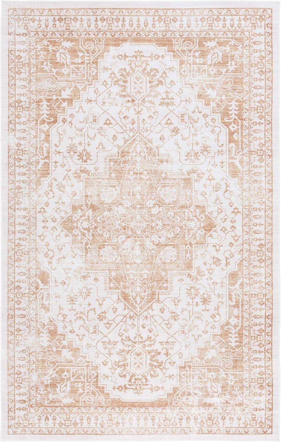 imageMartha Stewart x SAFAVIEH Machine Washable Area Rug Collection 5 x 8 Beige amp Gold Slip Resistant amp Easy Cleaning Ideal for Ideal for Living Room Bedroom Dining Space MSRW127BBeigeGold