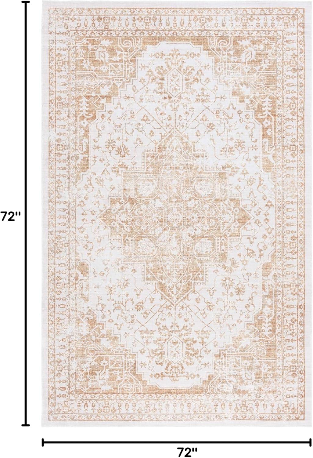 imageMartha Stewart x SAFAVIEH Machine Washable Area Rug Collection 5 x 8 Beige amp Gold Slip Resistant amp Easy Cleaning Ideal for Ideal for Living Room Bedroom Dining Space MSRW127BBeigeGold