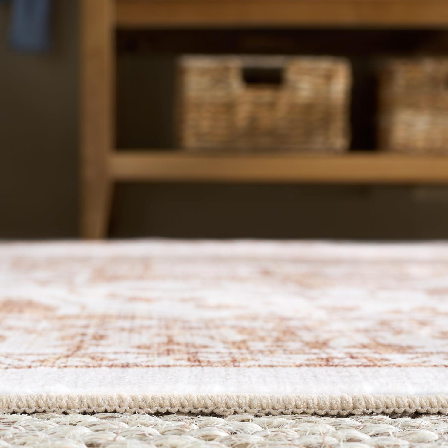 imageMartha Stewart x SAFAVIEH Machine Washable Area Rug Collection 5 x 8 Beige amp Gold Slip Resistant amp Easy Cleaning Ideal for Ideal for Living Room Bedroom Dining Space MSRW127BBeigeGold