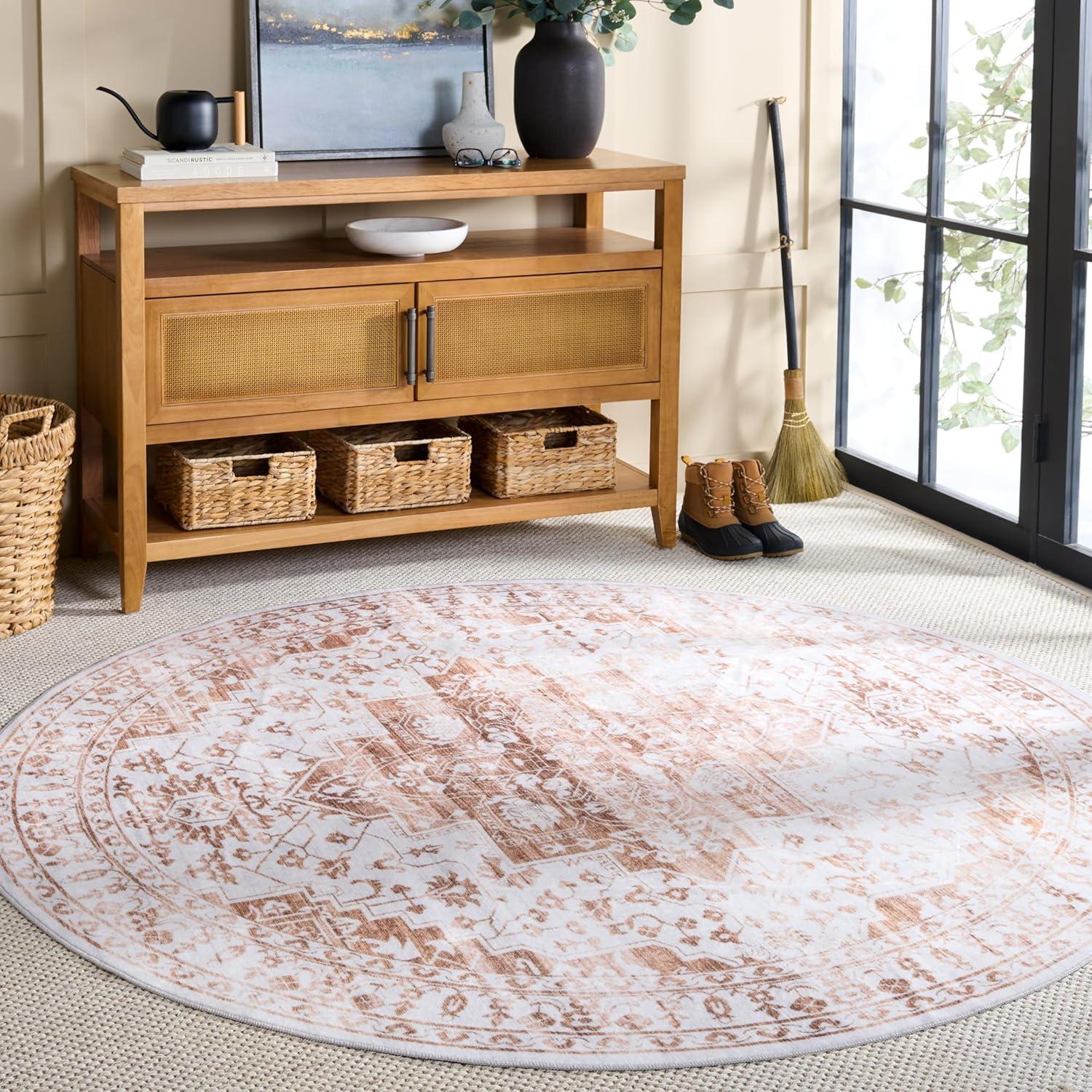 imageMartha Stewart x SAFAVIEH Machine Washable Area Rug Collection 5 x 8 Beige amp Gold Slip Resistant amp Easy Cleaning Ideal for Ideal for Living Room Bedroom Dining Space MSRW127BBeigeGold