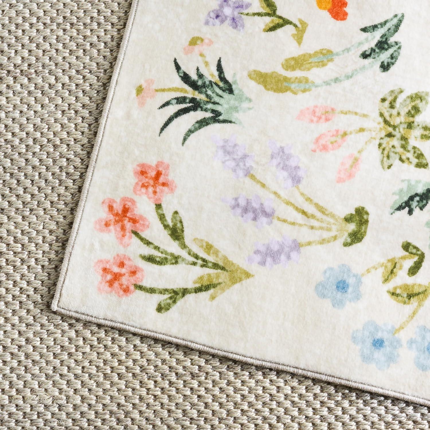 imageMartha Stewart x SAFAVIEH Machine Washable Area Rug Collection 5 x 8 Beige amp Red Slip Resistant amp Easy Cleaning Ideal for Ideal for Living Room Bedroom Dining Space MSRW186BBeigeRed