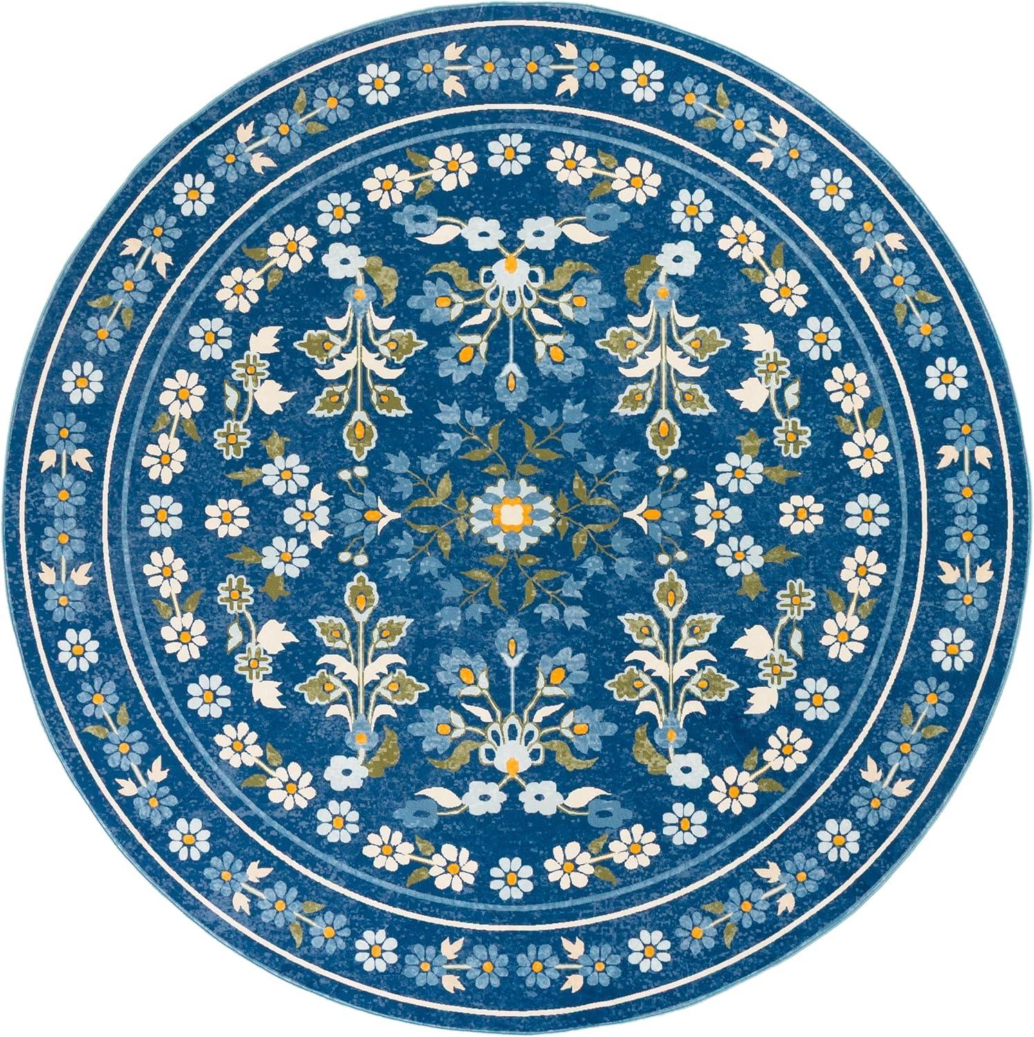 imageMartha Stewart x SAFAVIEH Machine Washable Area Rug Collection 5 x 8 Dark Blue amp Beige Slip Resistant amp Easy Cleaning Ideal for Ideal for Living Room Bedroom Dining Space MSRW179MDark BlueBeige
