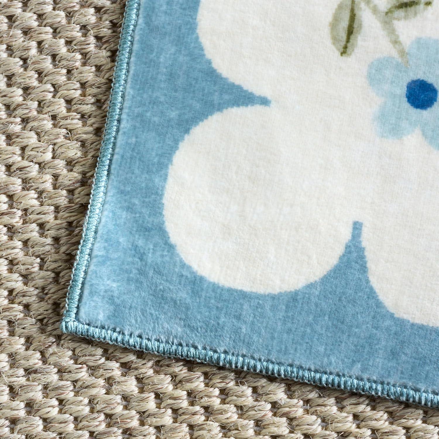 imageMartha Stewart x SAFAVIEH Machine Washable Area Rug Collection 5 x 8 Ivory amp Light Blue Slip Resistant amp Easy Cleaning Ideal for Ideal for Living Room Bedroom Dining Space MSRW198AIvoryLight Blue
