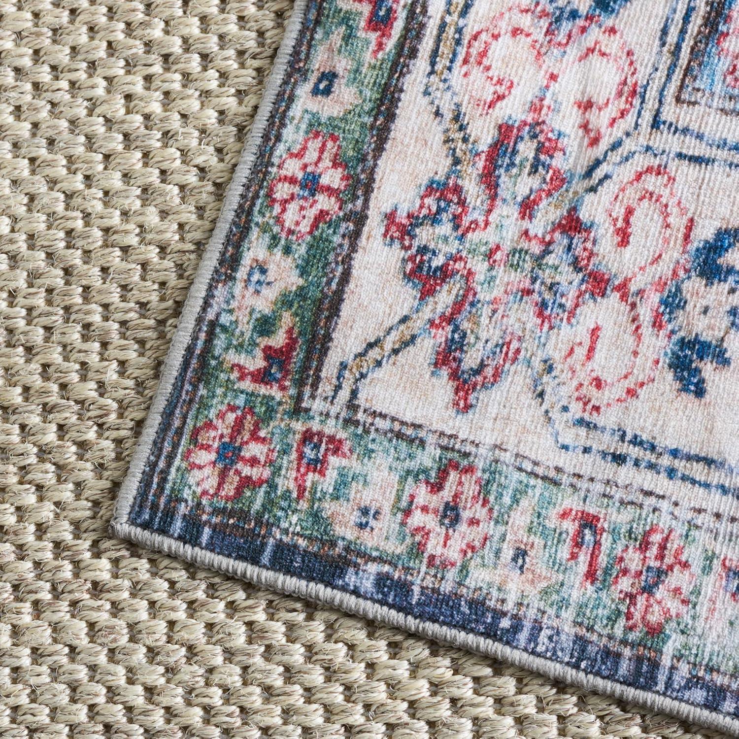 imageMartha Stewart x SAFAVIEH Machine Washable Area Rug Collection 5 x 8 Navy amp Beige Slip Resistant amp Easy Cleaning Ideal for Ideal for Living Room Bedroom Dining Space MSRW196NNavyBeige
