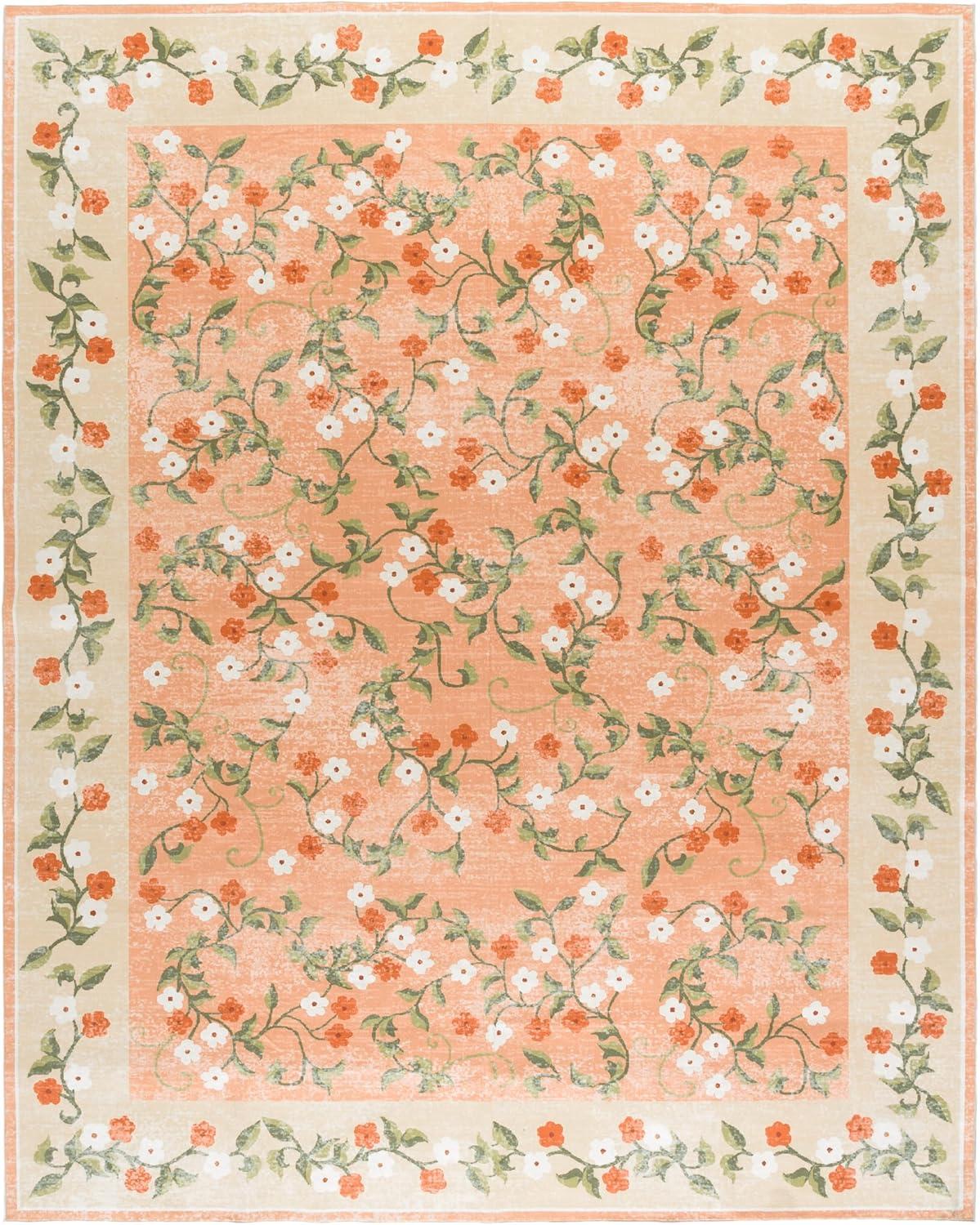 imageMartha Stewart x SAFAVIEH Machine Washable Area Rug Collection 5 x 8 Rust amp Gold Slip Resistant amp Easy Cleaning Ideal for Ideal for Living Room Bedroom Dining Space MSRW195QRustGold