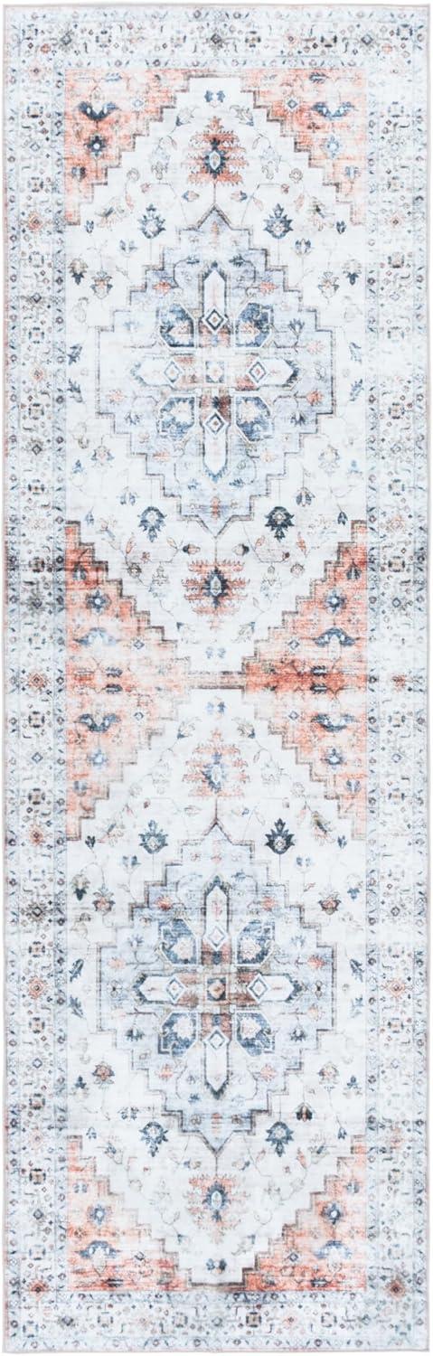 imageMartha Stewart x SAFAVIEH Machine Washable Area Rug Collection 5 x 8 Sage amp Light Rust Slip Resistant amp Easy Cleaning Ideal for Ideal for Living Room Bedroom Dining Space MSRW109WSageLight Rust
