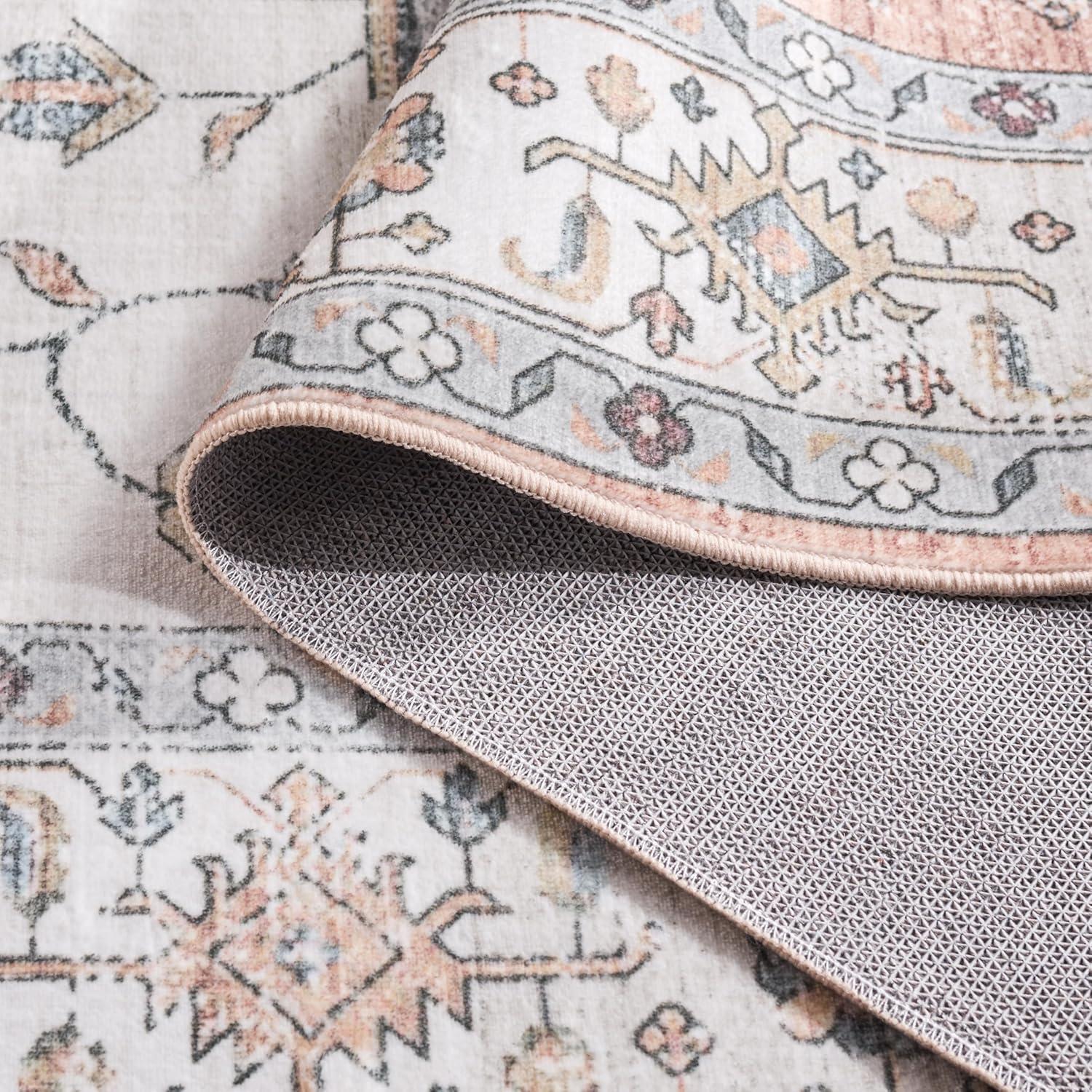 imageMartha Stewart x SAFAVIEH Machine Washable Area Rug Collection 5 x 8 Sage amp Light Rust Slip Resistant amp Easy Cleaning Ideal for Ideal for Living Room Bedroom Dining Space MSRW109WSageLight Rust