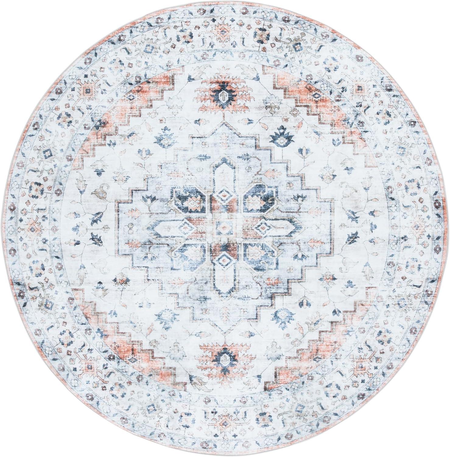 imageMartha Stewart x SAFAVIEH Machine Washable Area Rug Collection 5 x 8 Sage amp Light Rust Slip Resistant amp Easy Cleaning Ideal for Ideal for Living Room Bedroom Dining Space MSRW109WSageLight Rust