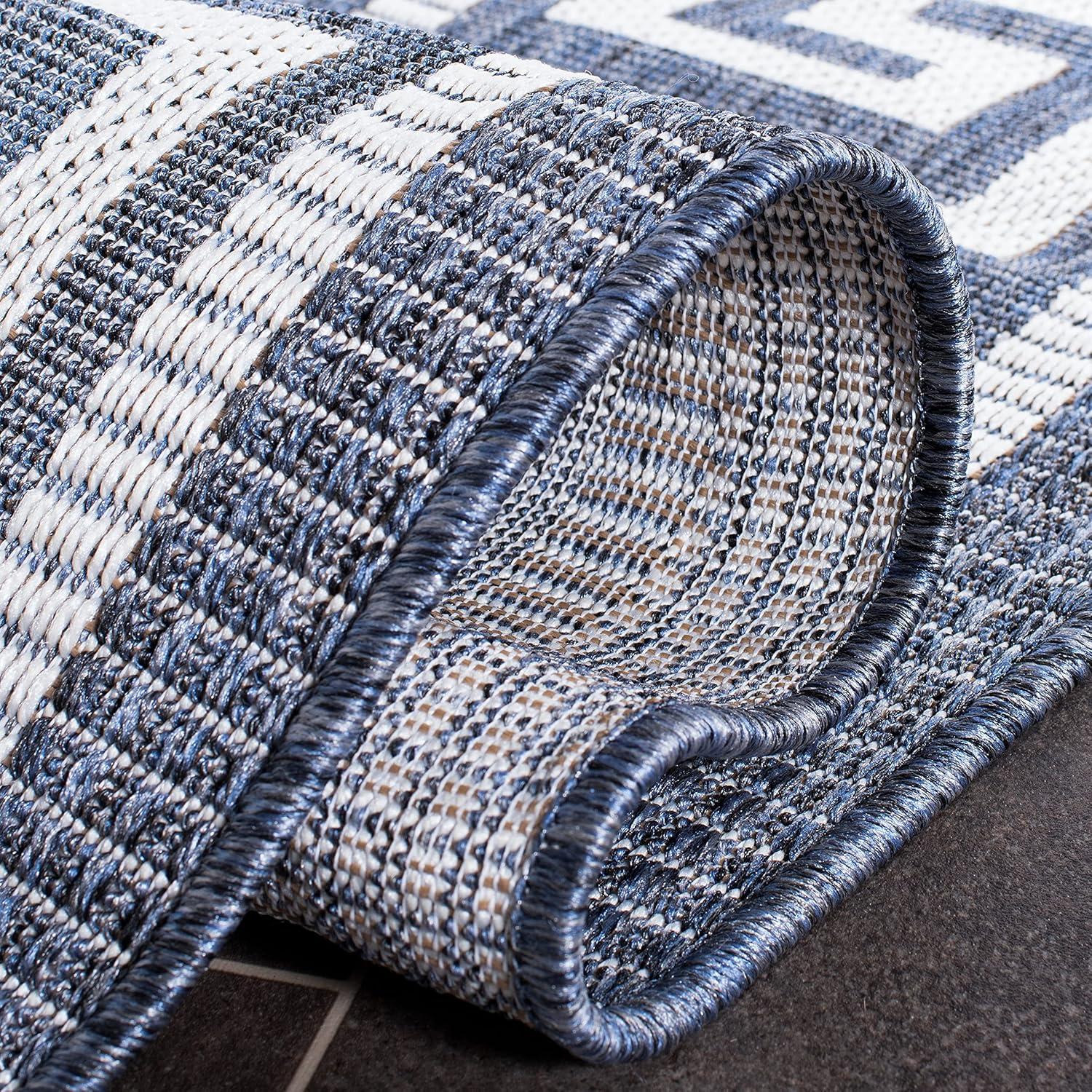 imageMartha Stewart x SAFAVIEH Outdoor Area Rug Collection 8 x 10 Grey Weather Resistant amp Washable Ideal for Patio Backyard Mudroom Deck Dining Space MSRO331FGreyCream