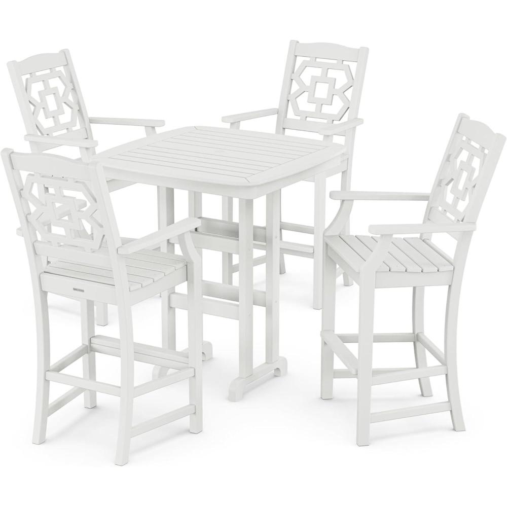 imageMartha Stewart by POLYWOOD Chinoiserie 5Piece Bar Set in BlackCOLORNAME