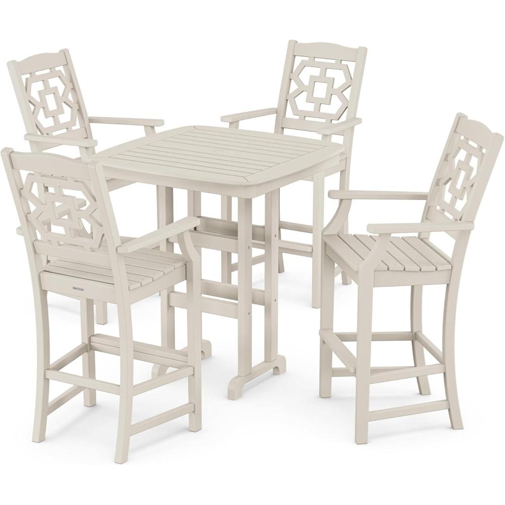 imageMartha Stewart by POLYWOOD Chinoiserie 5Piece Bar Set in BlackSand